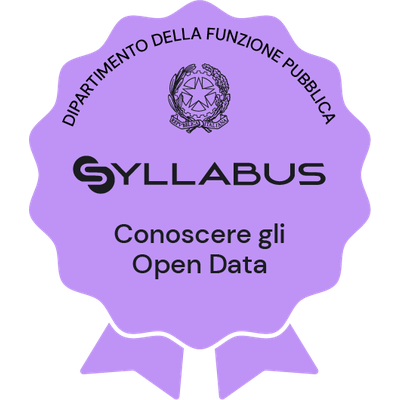 Badge per la competenza Conoscere gli Open Data