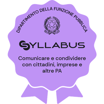 Badge per la competenza Comunicare e condividere con cittadini, imprese ed altre PA