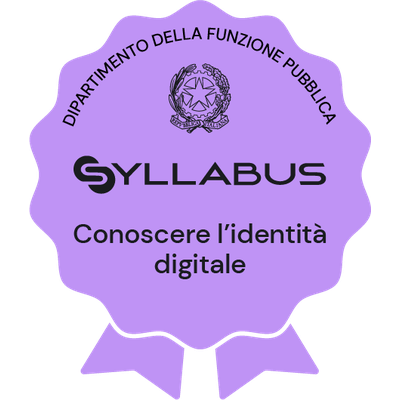 Badge per la competenza Conoscere l'identità digitale