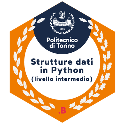 Badge for Towards data analysis and machine learning - Data structures in Python (intermediate level)