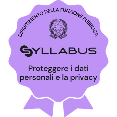 Badge per la competenza Proteggere i dati personali e la privacy