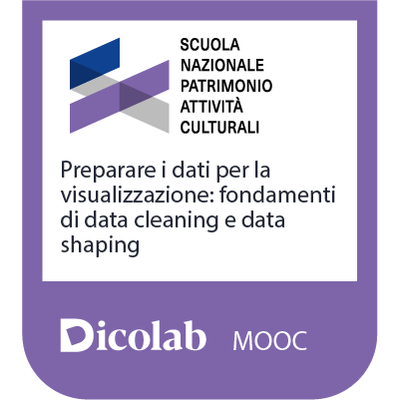 Badge per la competenza Preparare i dati per la visualizzazione: fondamenti di data cleaning e data shaping