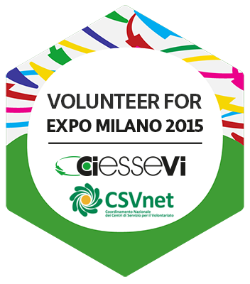 Badge for Volunteer for EXPO Milano 2015