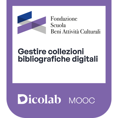 Badge per la competenza Gestire collezioni bibliografiche digitali