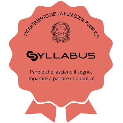 Badge per la competenza Parole che lasciano il segno. Imparare a parlare in pubblico