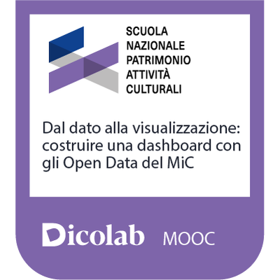 Badge for Dal dato alla visualizzazione: costruire una dashboard con gli Open Data del MiC