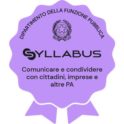 Badge for Comunicare e condividere con cittadini, imprese ed altre PA